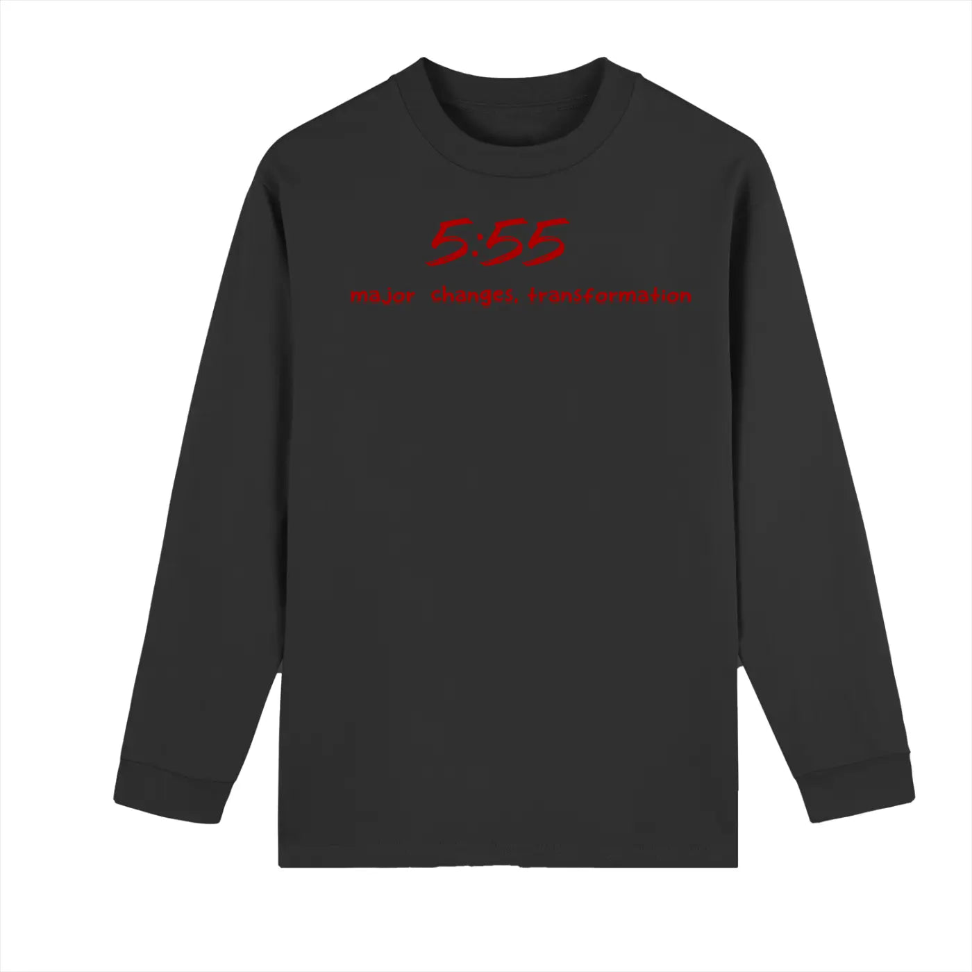 555 Angel Number T-Shirt: "555 Angel Number t-shirt - transformation and change spiritual streetwear in black and white"