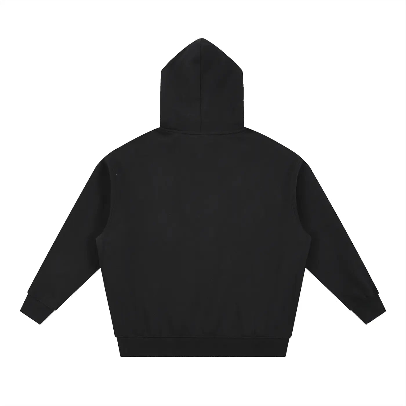 Essential Oversized Boxy Fit Fleece Hoodie: "Oversized boxy fit fleece hoodie in black and gray - premium spiritual 777 streetwear layering piece"