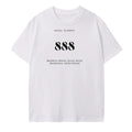 888 angel number T-Shirt: "888 Angel Number t-shirt in white - abundance and prosperity manifestation apparel"
