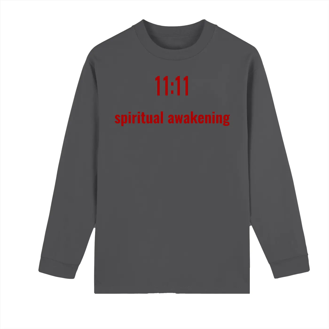 11:11 Angel number Long Sleeve Shirt: "11:11 Angel Number long sleeve t-shirt in black and white - manifestation and wish-making apparel"