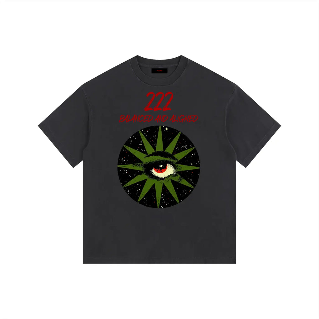 "222 Vintage Tee [black] - Celestial Collection Trust the Process Shirt"