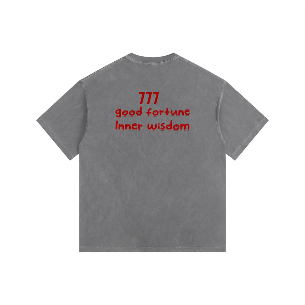 Celestial 777 Vintage Washed Oversized T-Shirt ODMPOD