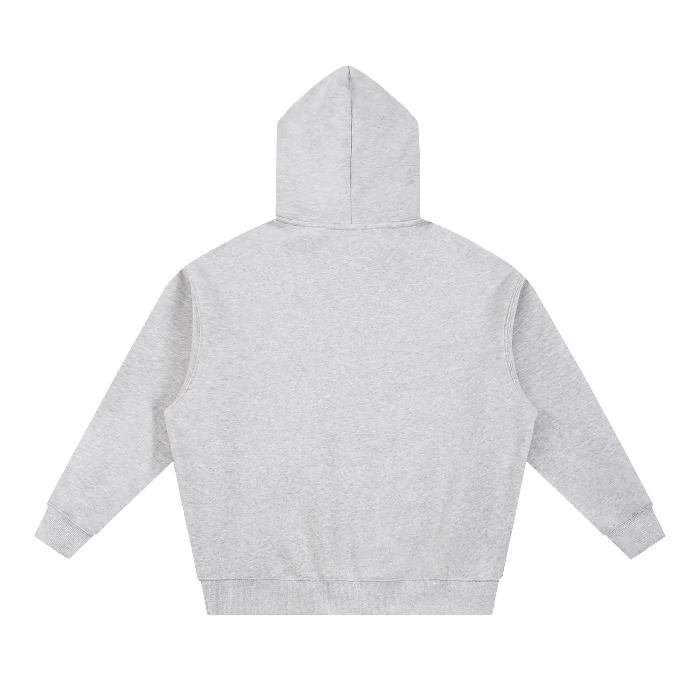 Essential Oversized Boxy Fit Fleece Hoodie: "Oversized boxy fit fleece hoodie in black and gray - premium spiritual 777 streetwear layering piece"