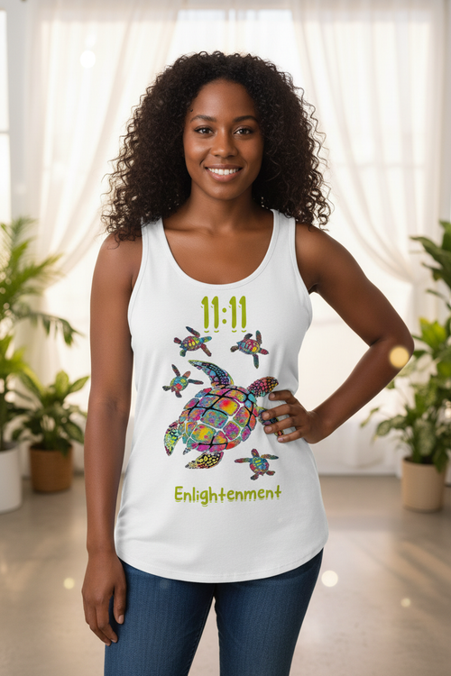 Black woman 11:11 turtle tank full graphic
