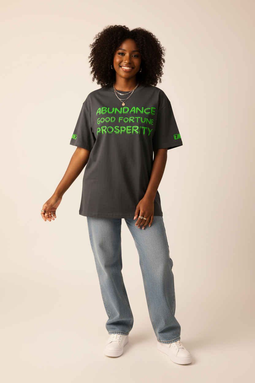 Black woman 777 Abundance tee