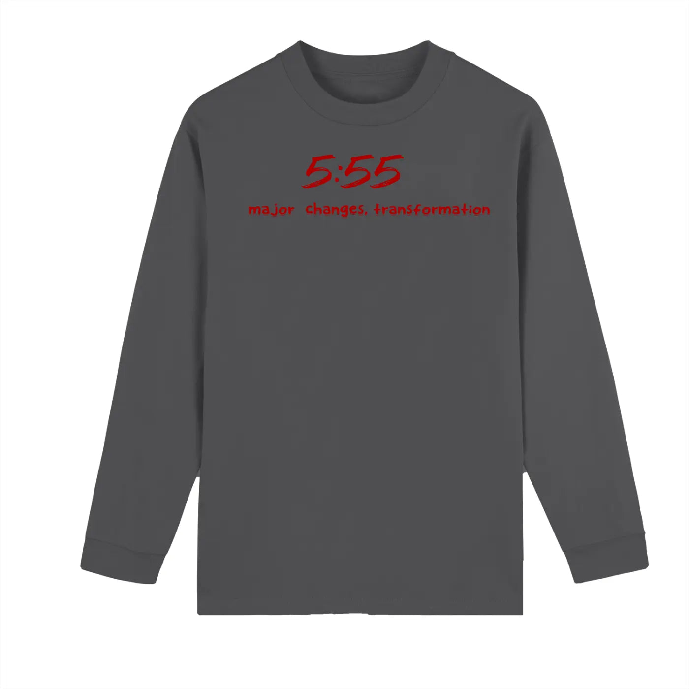 555 Angel Number T-Shirt: "555 Angel Number t-shirt - transformation and change spiritual streetwear in black and white"