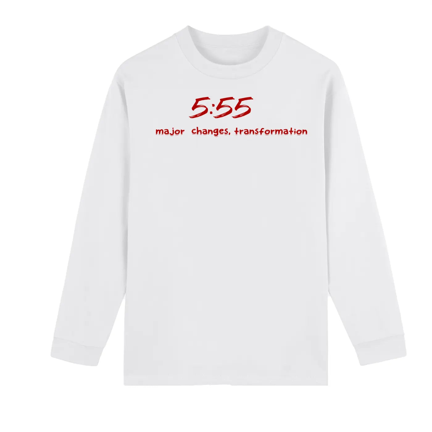 555 Angel Number T-Shirt: "555 Angel Number t-shirt - transformation and change spiritual streetwear in black and white"