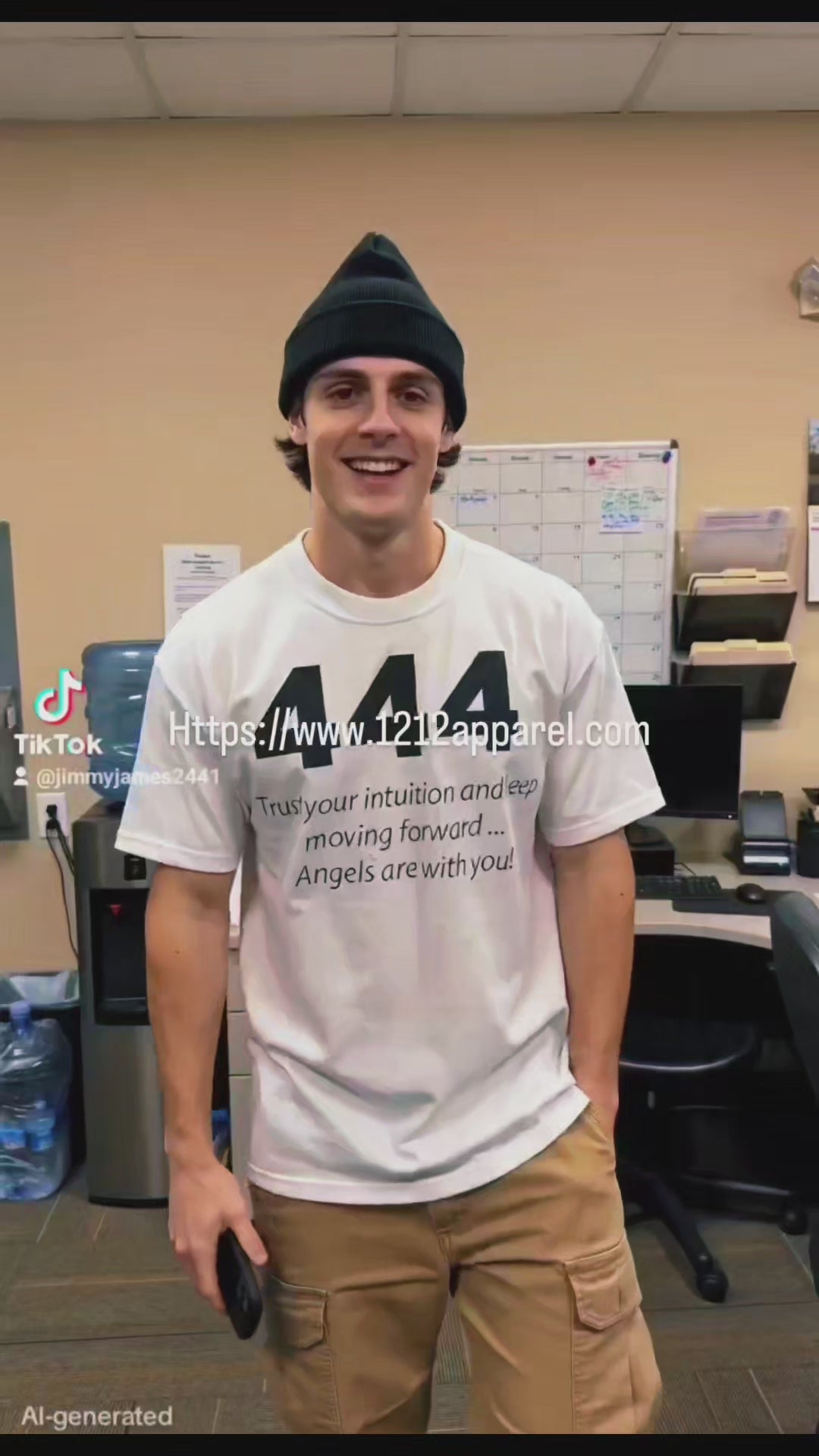 444 ANGEL NUMBER TEE IN MOTION